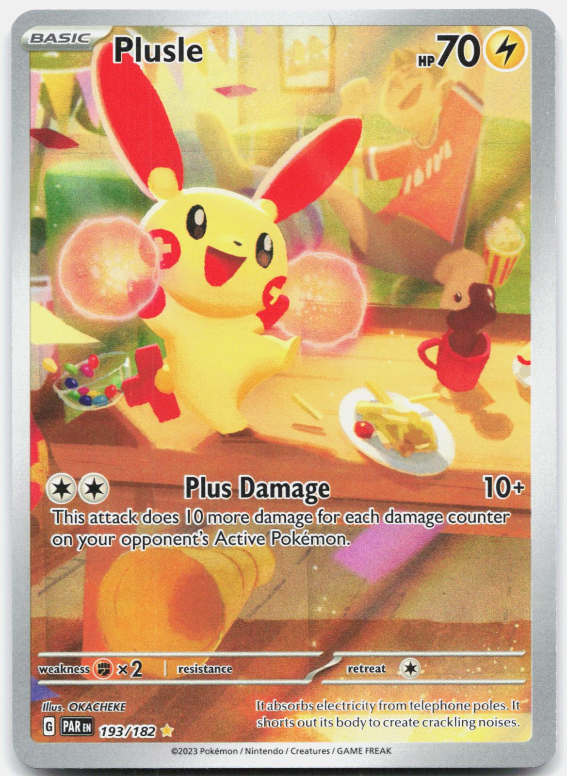 Plusle 193/182 Illustration Rare Paradox Rift Pokemon Holo Near Mint