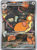 Team Rocket's Raticate 202/182 Illustration Rare Destined Rivals Pokemon Holo NM