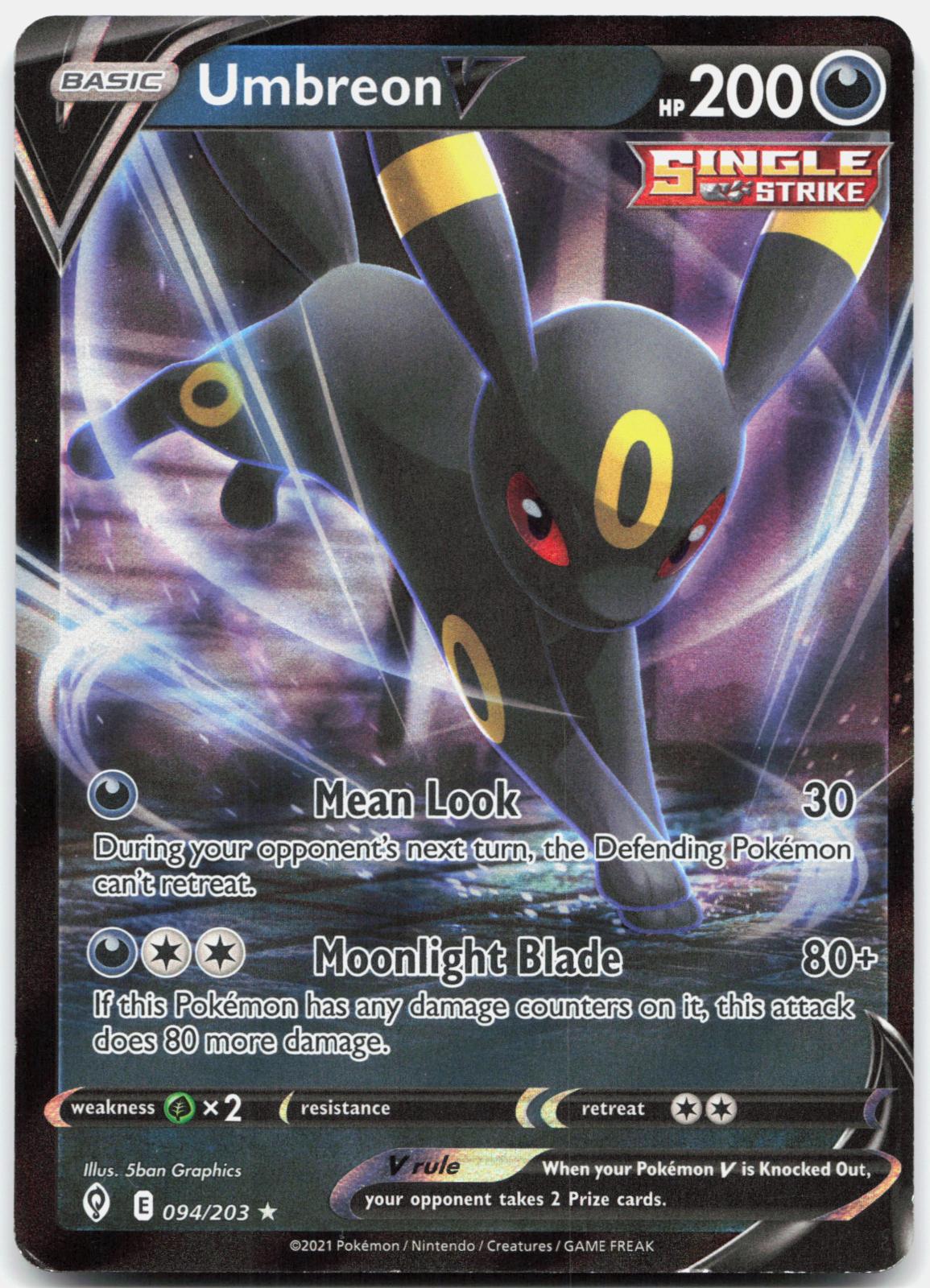 Umbreon V (Non-Holo) 94/203 Promo Deck Exclusives Pokemon Near Mint