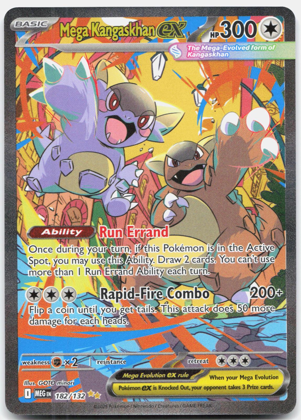Mega Kangaskhan ex 182/132 Mega Evolution Pokemon Holo NM