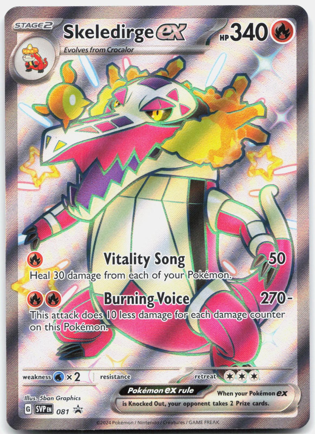 Skeledirge ex 081 Holo Promo Scarlet & Violet Promo Pokemon Near Mint