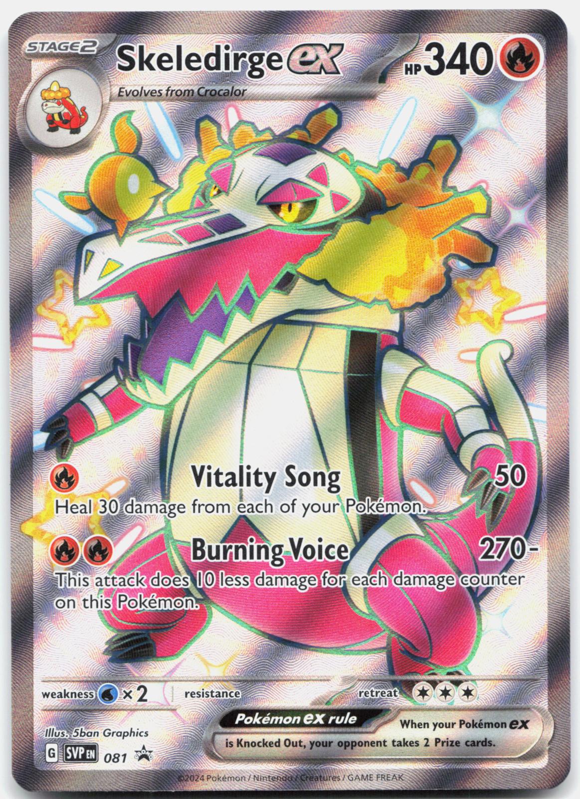 Skeledirge ex 081 Holo Promo Scarlet & Violet Promo Pokemon Near Mint