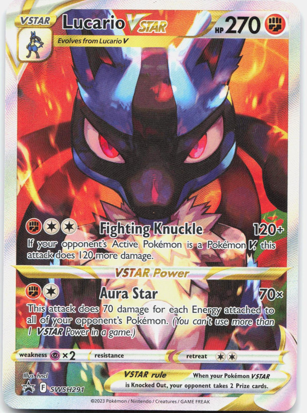 Lucario VSTAR SWSH291 Holo Promo Sword & Shield Promo Pokemon Near Mint