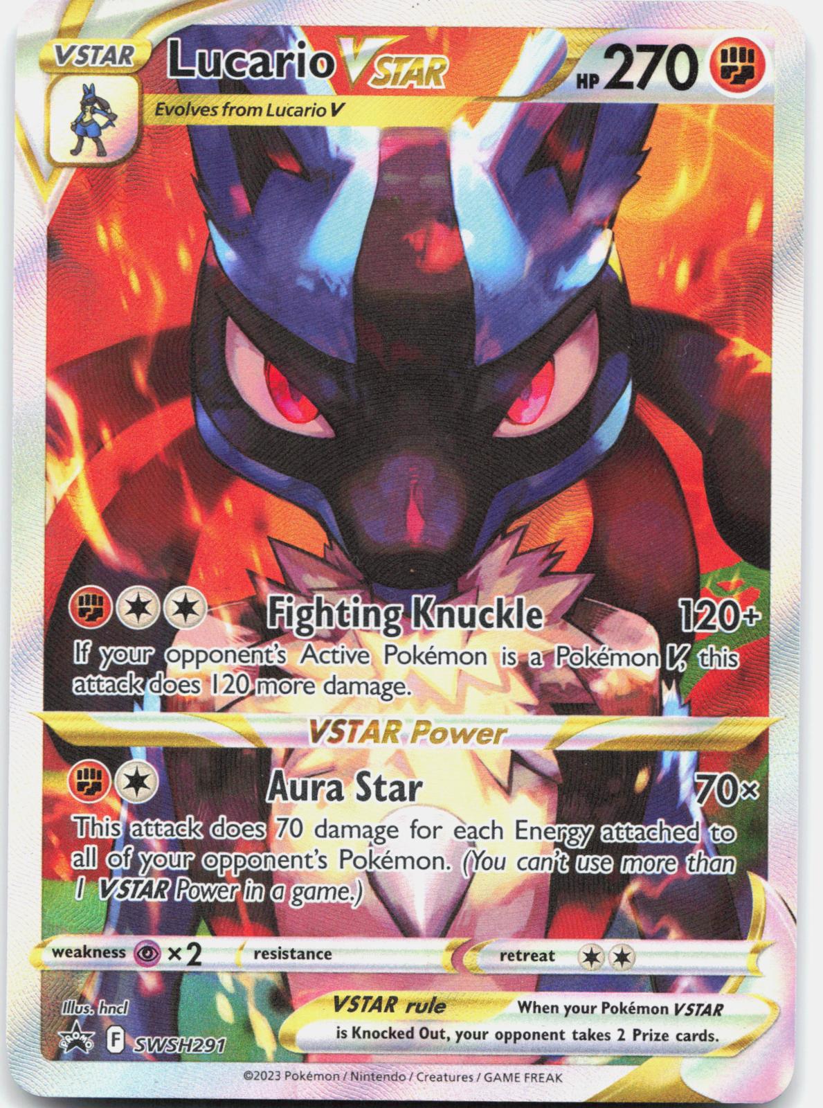 Lucario VSTAR SWSH291 Holo Promo Sword & Shield Promo Pokemon Near Mint