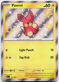 Pawmi 142/091 Shiny Rare Paldean Fates Pokemon Holo Near Mint